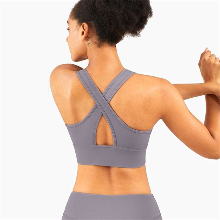 Criss-Cross Back Padded Strappy Sports Bras
